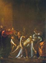 나사로의 일어남 The Raising of Lazarus, 캔버스에 유채 Oil on canvas, c. 1609, 카라바조 Michelangelo Merisi da Caravaggio